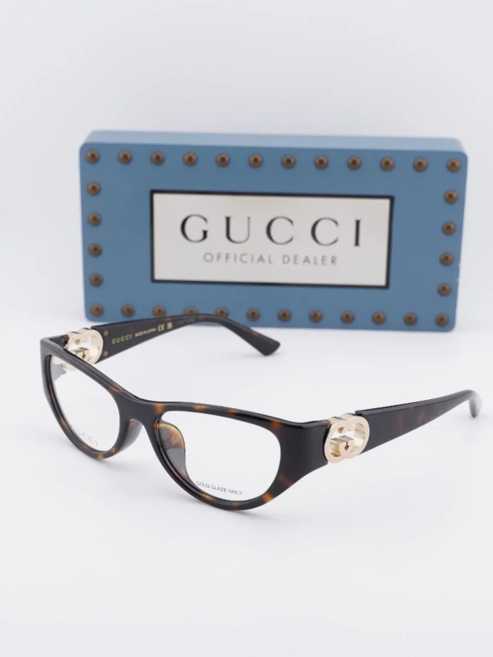 Gucci GG1825O 002 Cat Eye Eyeglasses - Havana 54mm